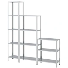 Стеллаж для дома улицы ІКЕА Hyllis 160х27х74-183 см Серый (s99401555): undefined undefined