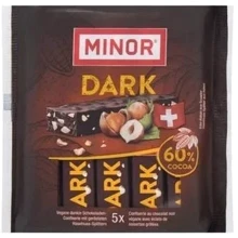 Батончик Minor із чорного шоколаду з крихтою фундука 110 г (7610041073050): Вага, г 110