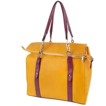 Женская дорожная сумка Laskara желтая (LK10241-yellow-purple): Пол Женский