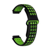 Ремешок Garmin Universal 16 Nike-style Silicone Band Black/Green (U16-NSSB-BKGN): Цвет зеленый