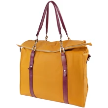Женская дорожная сумка Laskara желтая (LK10240-yellow-purple): Пол Женский