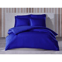 Комплект постельного белья SoundSleep Stripe Sense темно-синий страйп-сатин полуторный (93780155): Материал страйп-сатин