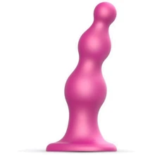 Насадка для страпона Strap-On-Me Dildo Plug Beads Framboise Metallic XXL: Назначение Вагинальные