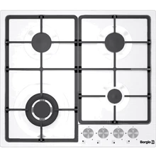 Варильна поверхня газова Borgio 6741-17 W (White Enamelled): Розташування панелі фронтальне
