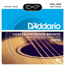 Струна для гитар Струны D`ADDARIO EXP16 EXP PHOSPHOR BRONZE LIGHT 12-53: Тип Комплект струн