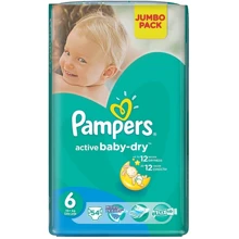PAMPERS Active Baby-Dry Extra Large (15+ кг) Jumbo Pack 54: undefined undefined