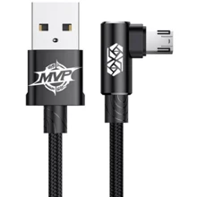 Кабель Baseus USB Cable to microUSB MVP Elbow 1m Black (CAMMVP-A01): Тип USB-C - microUSB