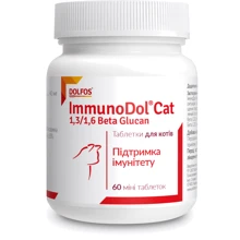 Витаминно-минеральный комплекс Dolfos ImmunoDol Cat для поддержания иммунитета кошек 60 табл. (188-60): Вид Таблетки