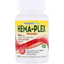 Nature's Plus, Hema-Plex, Mixed Berry, 60 Chewables (NAP-03768): Тип мультивітаміни
