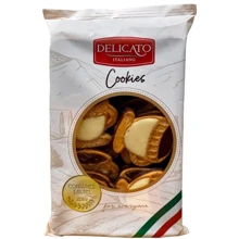 Печиво Delicato Italiano Cookies Чашечки з кремом та цукровим посипанням 200 г (5900591002795): Вага нетто 200 г
