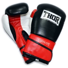 Перчатки боксерские THOR ULTIMATE 14oz /Кожа /бело-черно-красные: undefined undefined