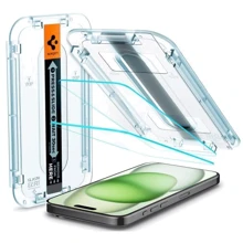 Защитное стекло для iPhone Spigen Tempered Glass EZ FIT tR 2 Pack (AGL06883) for iPhone 15 Plus: Тип защиты экрана на экран