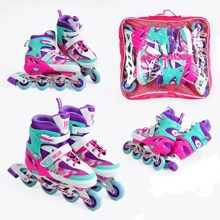 Раздвижные ролики Best Roller колеса PU 68025-М (34-37) Фиолетовые: Цвет фиолетовый