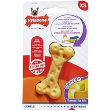 Игрушка Nylabone Extreme Chew Cheese Bone для собак жевательная, вкус сыра XS до 7 кг 7.5x3.5x1 см (54507): Производитель Nylabone