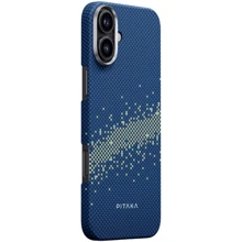 Чехол для iPhone Pitaka StarPeak Tactile Woven Case Milky way galaxy (KI1601MYG) for iPhone 16: Цвет синий