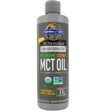 Garden of Life Dr. Formulated Brain Health, 100% Organic Coconut MCT Oil, Unflavored, 16 fl oz (473 ml) (GOL-12222): Форма выпуска Жидкость