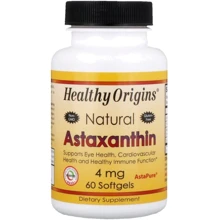 Healthy Origins Astaxanthin 4 mg Астаксантин потрійний сили 60 гелевих капсул: Вид неферментний