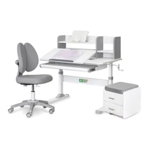 Комплект L ErgoKids TH-330 Grey парта + кресло + тумба (TH-330 + Y-412 Lite + BD C3_GREY): Возраст ребенка от 4-х лет