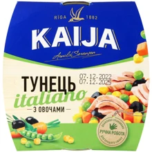 Тунець з овочами Italiano Kaija 185 г (4751007733137): Вага нетто 185 г