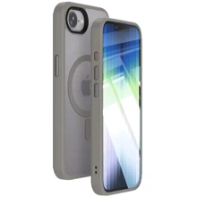 Чехол для iPhone Mobile Case TPU+PC Metal Buttons with MagSafe Colorful Grey for iPhone 16e: Цвет серый