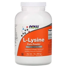 Now Foods L-Lysine Pure Powder Лизин 454 г: Тип Лизин