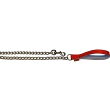 Поводок-цепь Collar Dog Extreme, прорезиненная ручка, для больших пород, 112см, Красный (4820082494421): Тип Цепь