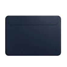 WIWU Skin Pro 2 Leather Sleeve Navy Blue for MacBook Air 15" M3 | M2 (2024 | 2023): Цвет Синий (Blue)