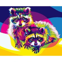 Картина по номерам Brushme Радужные еноты GX26202: Производитель Brushme