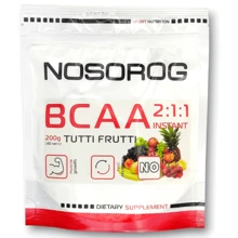 Амінокислота для спорту Nosorog Nutrition BCAA 2:1:1 200 г / 36 servings / Tutti Frutti: Смак Тутти Фрутти