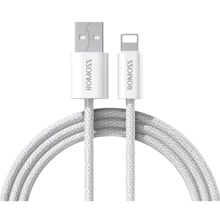 Кабель Romoss USB Cable to Lightning CB1234G 2.4A 1m White (CB1234G-621-127H): Тип USB Cable - Lightning