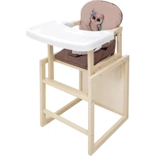 Стульчик-трансформер Babyroom Пеппи-260 слоновая кость/капучино-шоколад (сова) (680985): Тип трансформер