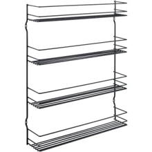 Полка подвесная четырехсекционная Metaltex 36x8x45 см черная покрытие Touch-Therm Pepito4 Lava (361434): Тип Полка подвесная