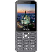 Мобильный телефон Sigma mobile X-Style 31 Power Type-C Grey (UA UCRF): Дисплей 2.8" TFT (240x320)