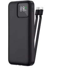Внешний аккумулятор WIWU Power Bank 10000mAh with Cable USB-C + Lightning 22.5w Black (JC-18): Количество USB 1