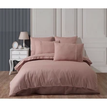 Комплект постільної білизни HOBBY Premium Sateen 300TC Stripe Pudra сатин євро рожевий (68527_2,0): Матеріал сатин