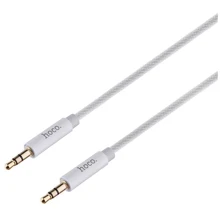 Кабель Hoco Audio Cable AUX 3.5mm Jack UPA19 2m Silver: Тип Mini-jack 3.5mm - Mini-jack 3.5mm