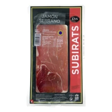 Хамон Subirats JAMON SERRANO нарезка, 100г: Вид мяса Свинина