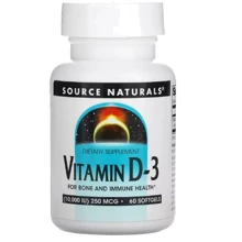 Source Naturals Vitamin D-3 Витамин D-3 10000 МЕ 60 гелевых капсул: Тип Витамин D