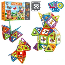 Конструктор магнитный Limo Toy (LT102): Количество деталей, шт. 58