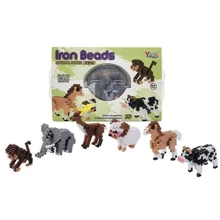 Термомозаика Yirun Iron Beads ET 19 C мир животных, 6 3D фигурок, 3000 бусин, в коробке: Производитель Yirun Iron Beads