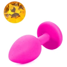 Силиконовая анальная пробка с кристаллом Silicon Pink 06 ( размер S ), SKN-SIL-PINK 06: Для кого Унисекс
