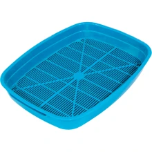 Туалет Lucky Pet с сеткой 37x28x6 см голубой (5536830): Вид Открытый