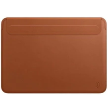 WIWU Skin Pro 2 Leather Sleeve Brown for MacBook Air 15" M3 | M2 (2024 | 2023): Цвет коричневый (Brown)