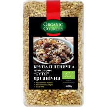 Крупа пшеничная из яровой пшеницы твердых сортов - целое зерно "Кутя" органическое, Organic Country, 400 г (WT3174): Вес нетто 400 г