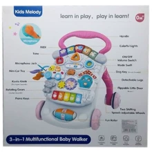 Каталка-ходунки Kids Melody Первые шаги розовая (6606B): Цвет розовый