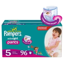 PAMPERS Active Girl Junior (12-18 кг) 96 шт.: undefined undefined