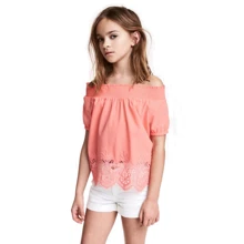 Блуза H&M 4502065 170 см персиковая: Тип Блузы