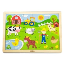 Дерев'яний пазл Viga Toys Ферма, 24 ел. (50197): Тип пазл