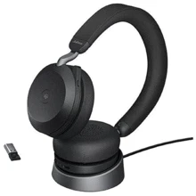 Наушники Jabra Evolve2 75 MS Stereo USB-A + База Black (27599-999-989): Тип конструкции накладные