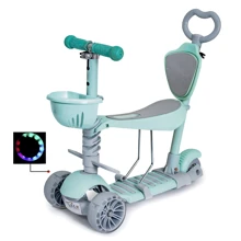 Самокат Scooter Smart 5in1. Mint (многофункциональный, с родительской ручкой) - 1730773179: Количество колес 3